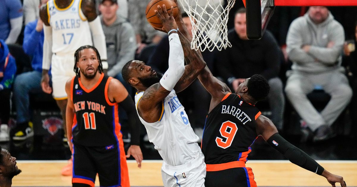 James has triple-double, leads Lakers past Knicks in OT