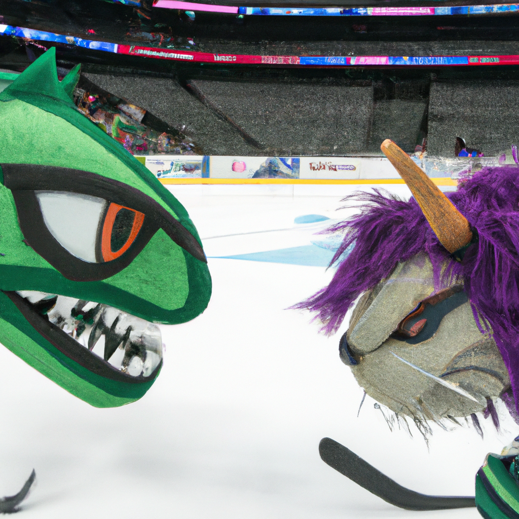  gameKraken and Wild Face Off in Hockey Game at Seattle Arena