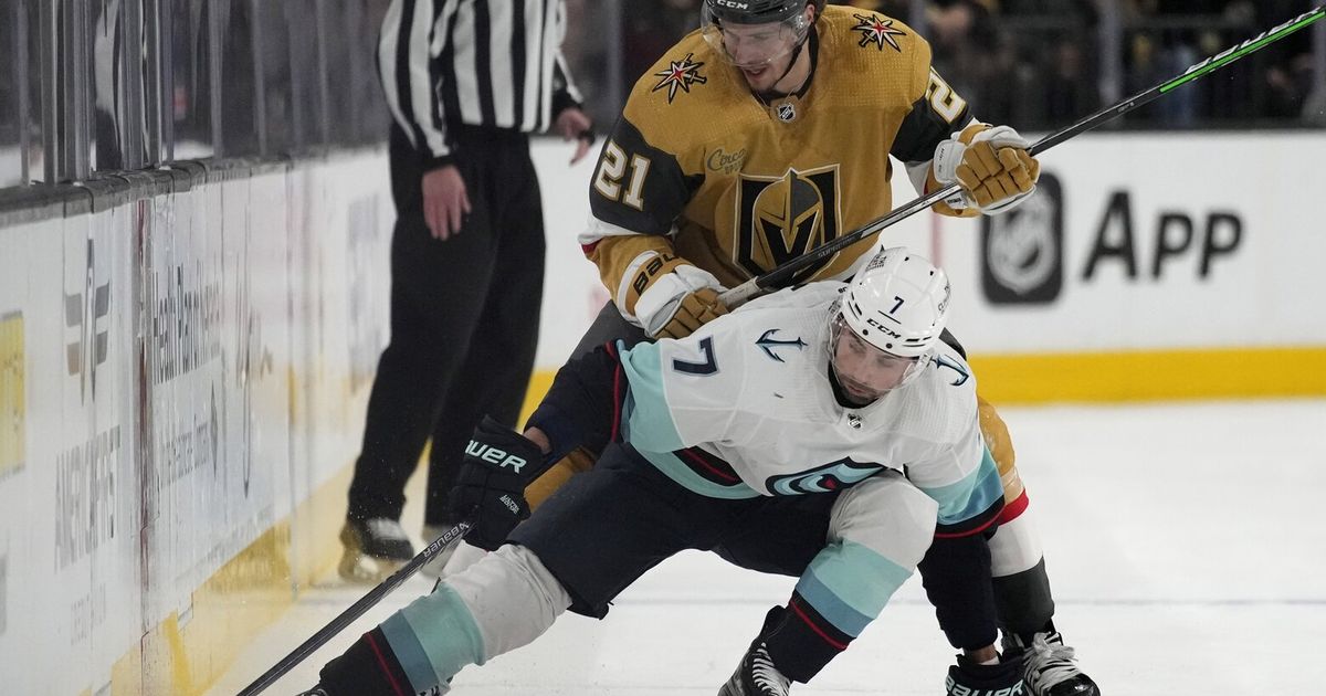 Comparing the Logos of the Kraken and Golden Knights Hockey Teams