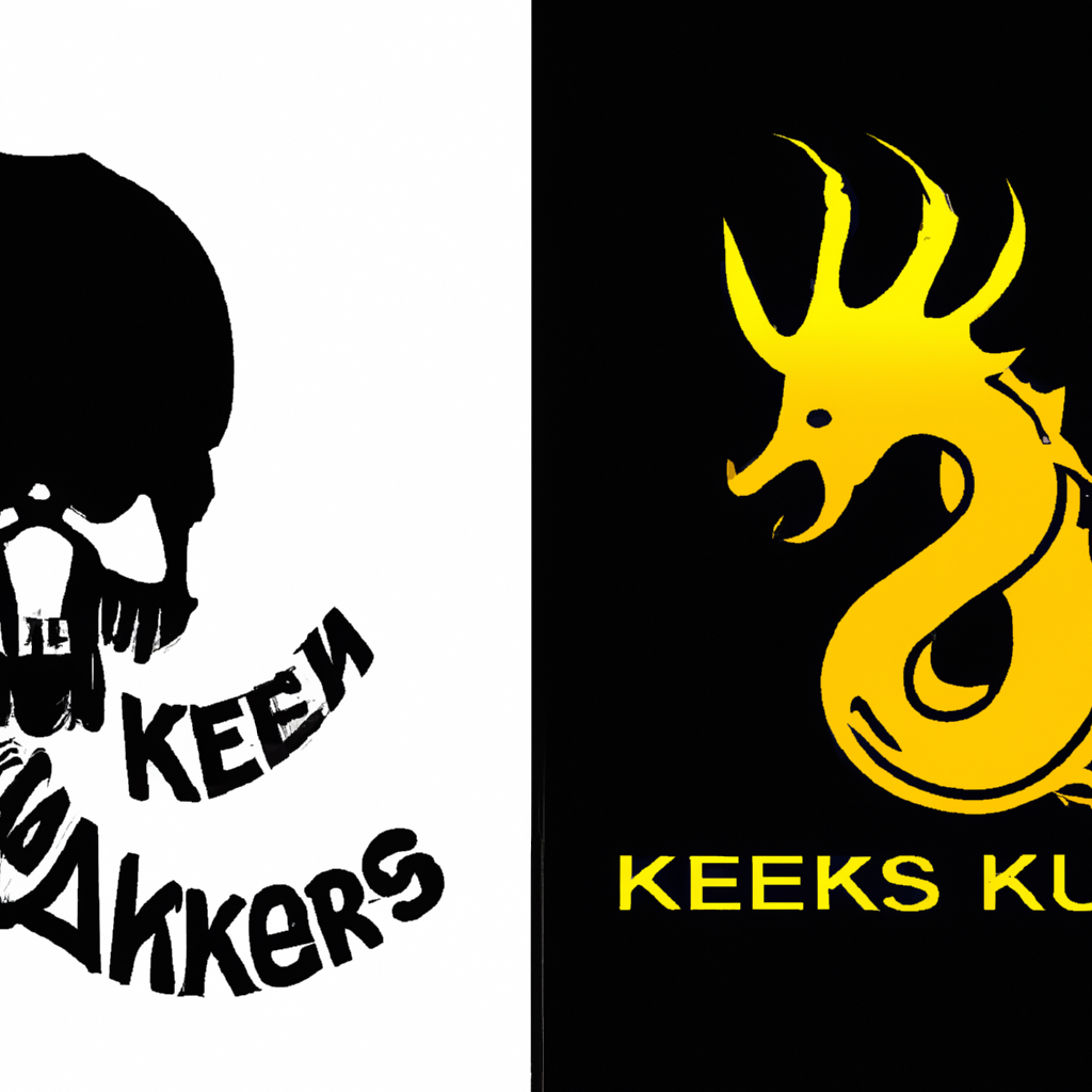 Comparing the Logos of the Kraken and Golden Knights Hockey Teams