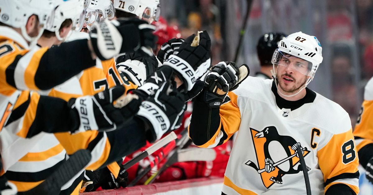 Crosby Reaches 1,500 Career Points as Penguins Defeat Red Wings