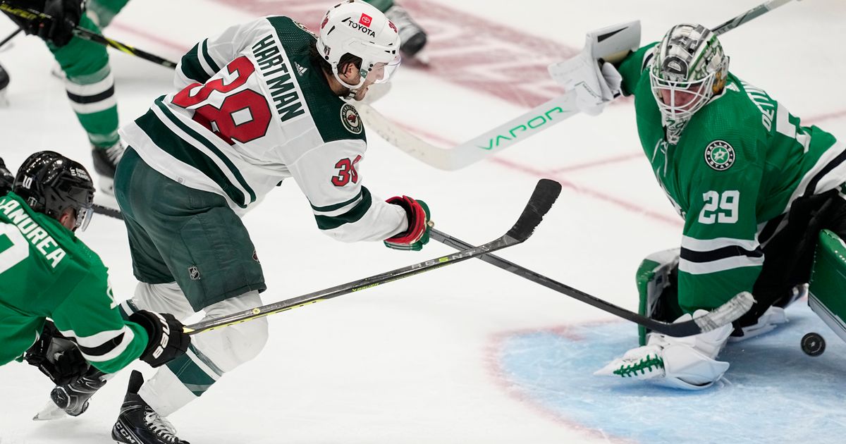 Wild Defeat Stars 3-2 in Double Overtime Thriller, Thanks to Hartman's Game-Winning Goal