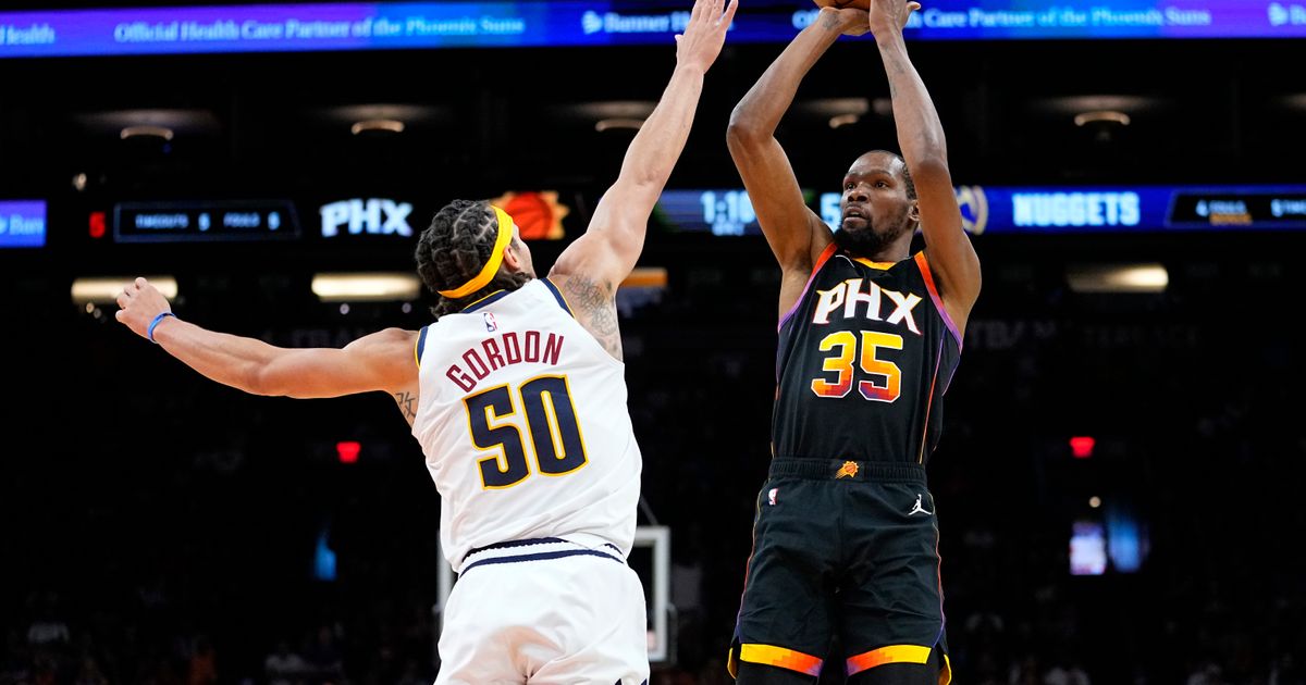 Booker, Durant Combine for 72 Points as Suns Even Series with Nuggets