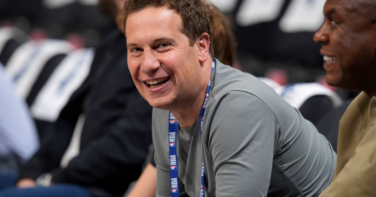 Nikola Jokic Jokes with Phoenix Suns Owner Robert Ishbia by Throwing Basketball