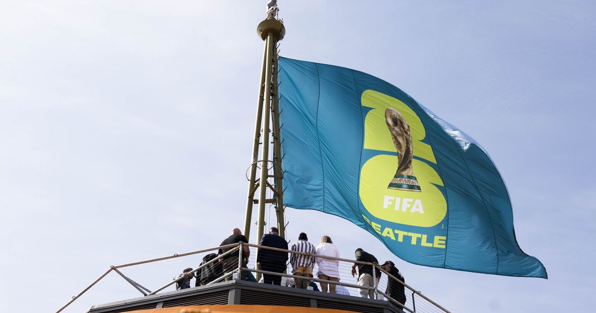 Seattle Reveals Logo for 2026 Men's World Cup atop Space Needle