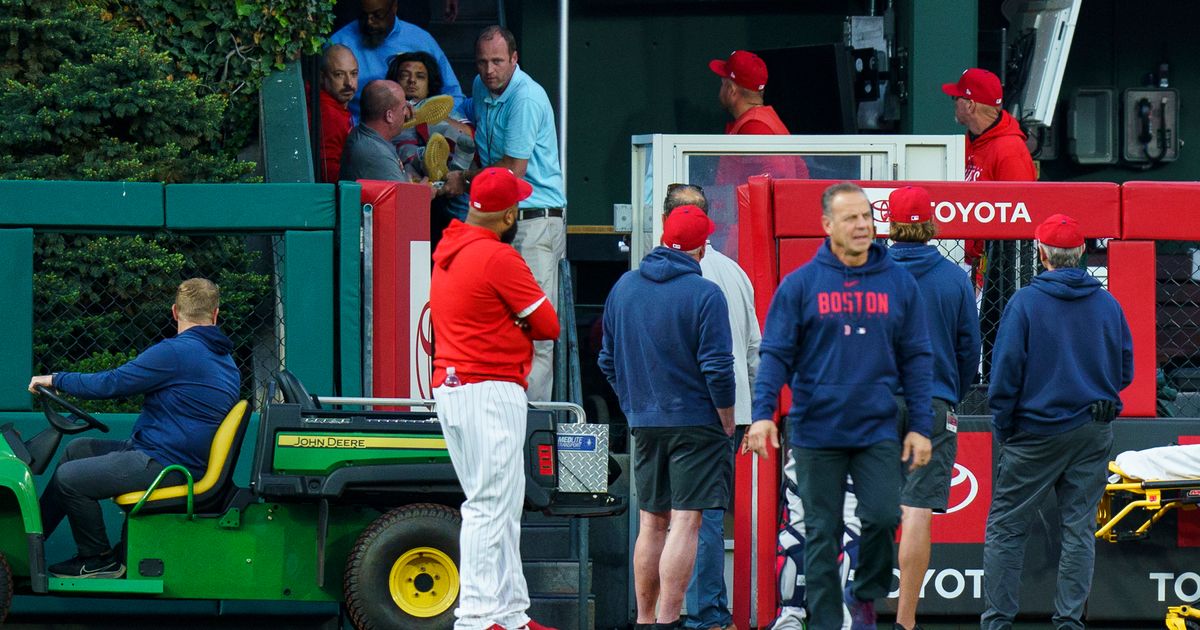 Spectator Falls from Upper Level into Bullpen at Philadelphia Baseball Game