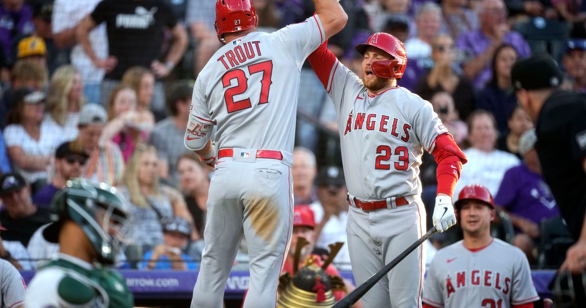 Angels Trout, Drury and Thaiss Hit Consecutive Home Runs in 13-Run Inning Against Rockies