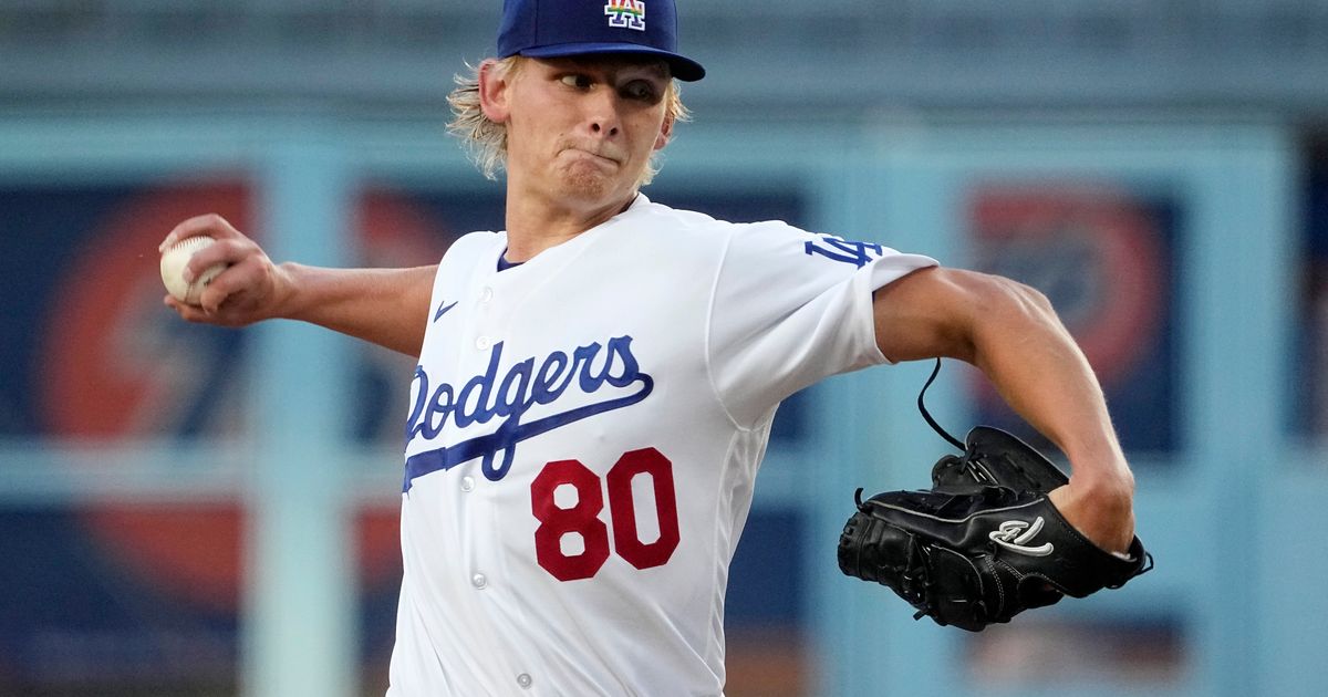 Emmet Sheehan Records No Hits in Six Innings of Major League Debut for Los Angeles Dodgers vs San Francisco Giants