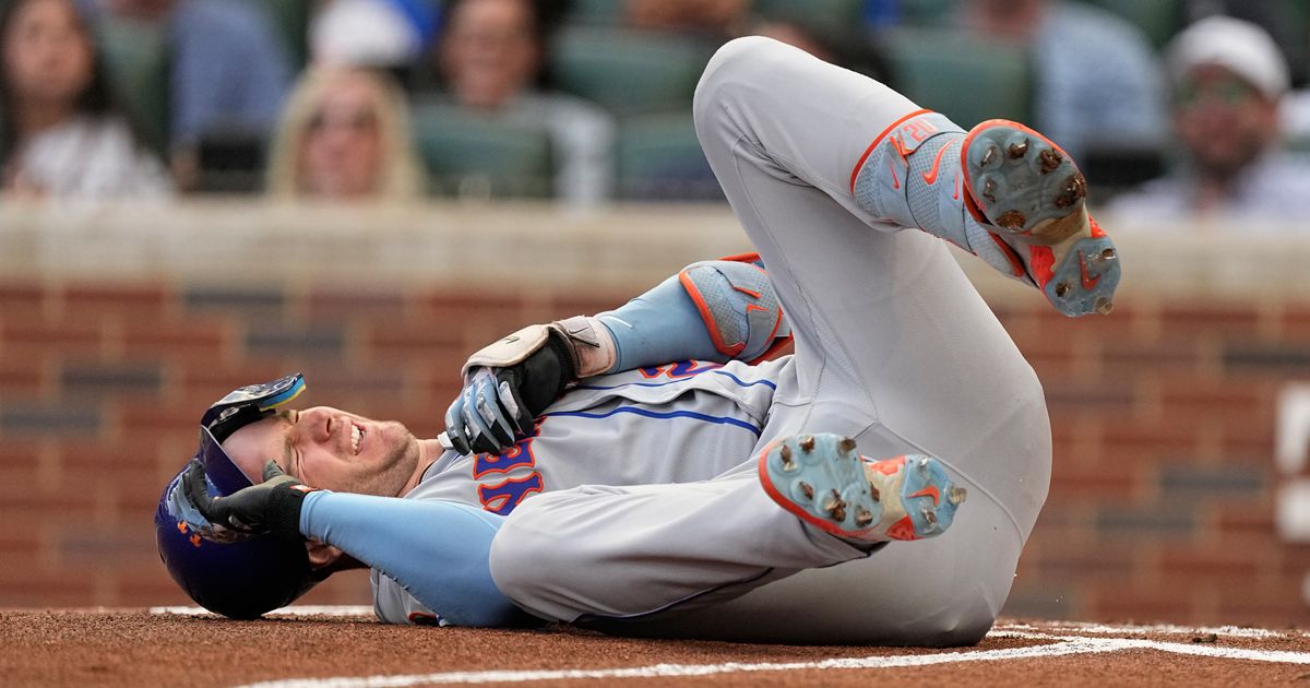 Mets' Alonso Leaves Game After Being Hit by 96 mph Fastball on Left Wrist, X-Rays Negative
