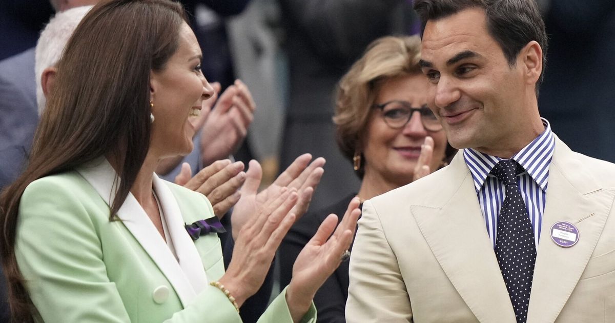 Princess Kate and Roger Federer Sit Together in Royal Box at Wimbledon