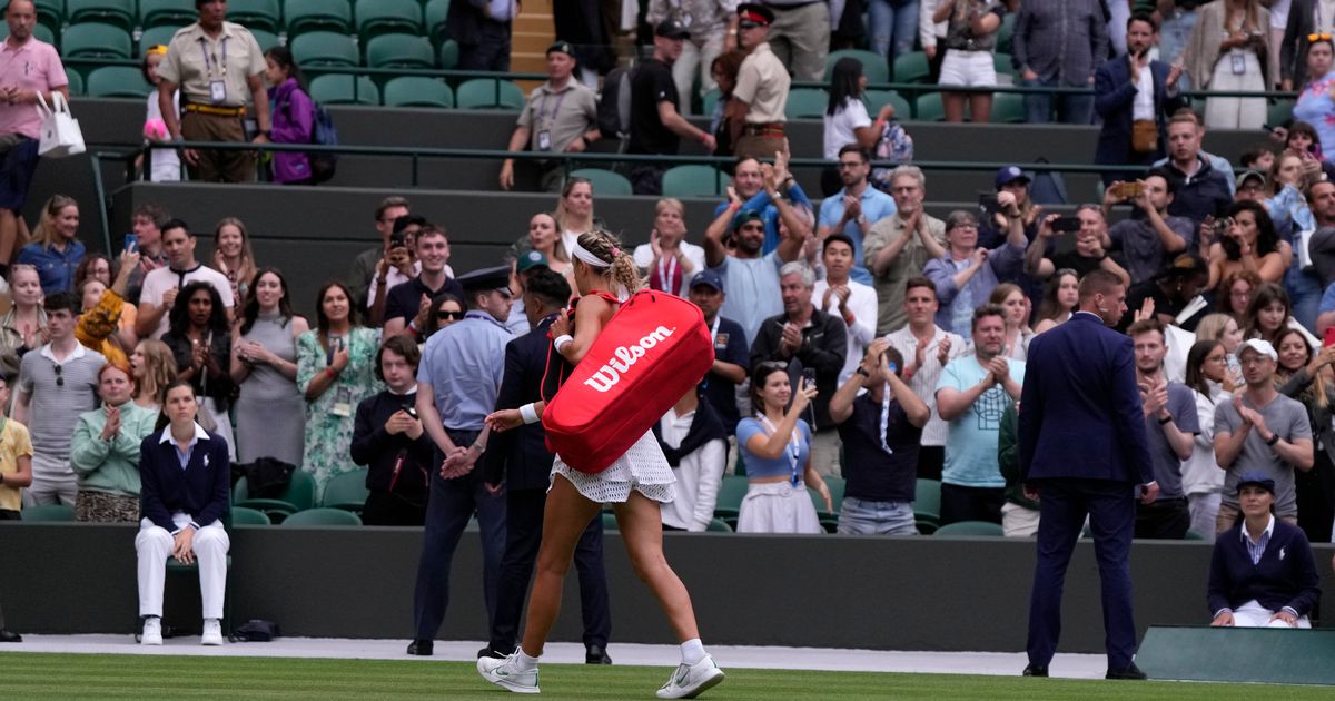 Victoria Azarenka of Belarus Receives Boos from Crowd Following Loss to Elena Svitolina of Ukraine at Wimbledon