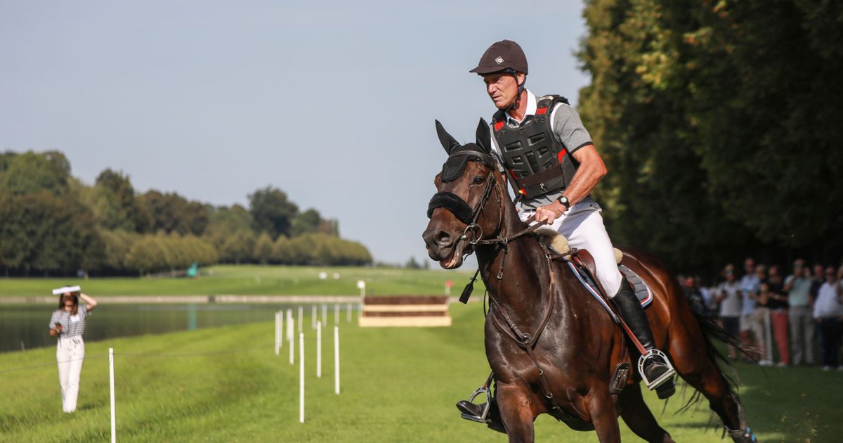 Horses Gallop in Versailles Palace Gardens to Prepare for Paris Olympic Track Testing