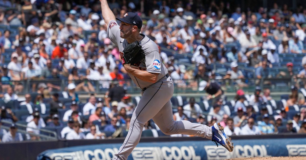Justin Verlander Pitches 7 Innings in Second Astros Stint, Resulting in 3-1 Loss to the Yankees