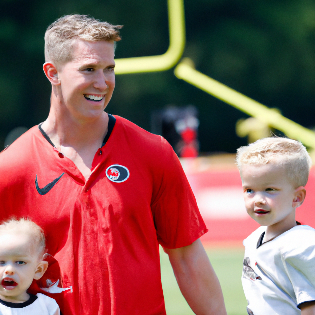 Matt Ryan Visits Atlanta Falcons Training Camp with Twin Sons