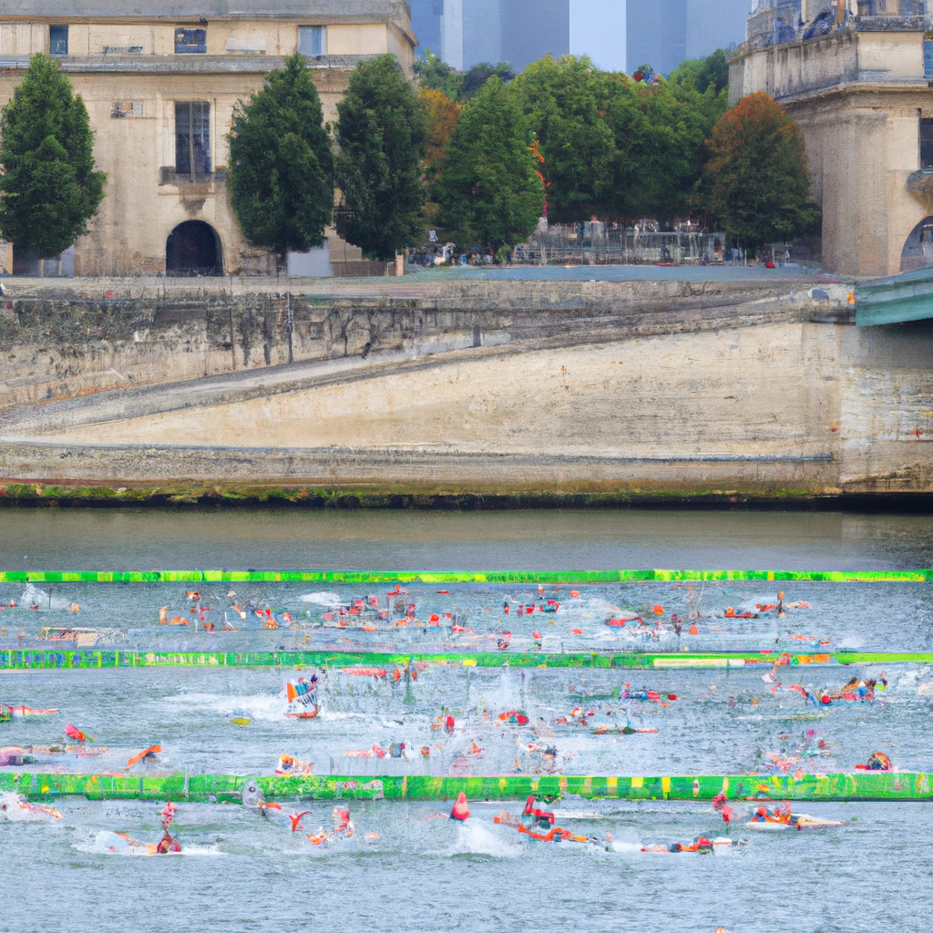 Triathletes Swim in the Seine River Ahead of Paris 2024 Olympics