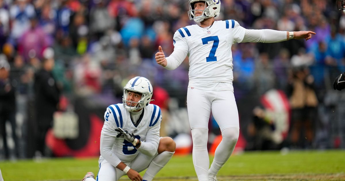 Colts Defeat Ravens 22-19 as Matt Gay Kicks Four Field Goals of 50+ Yards, Including Game-Winning Overtime Kick