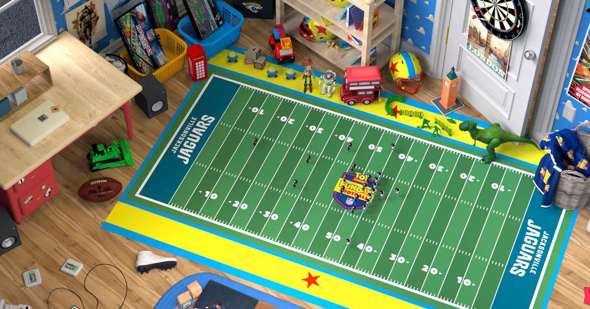 NFL's Atlanta Falcons and Jacksonville Jaguars to Feature Toy Story-Themed Presentation for Kids at Sunday's Game