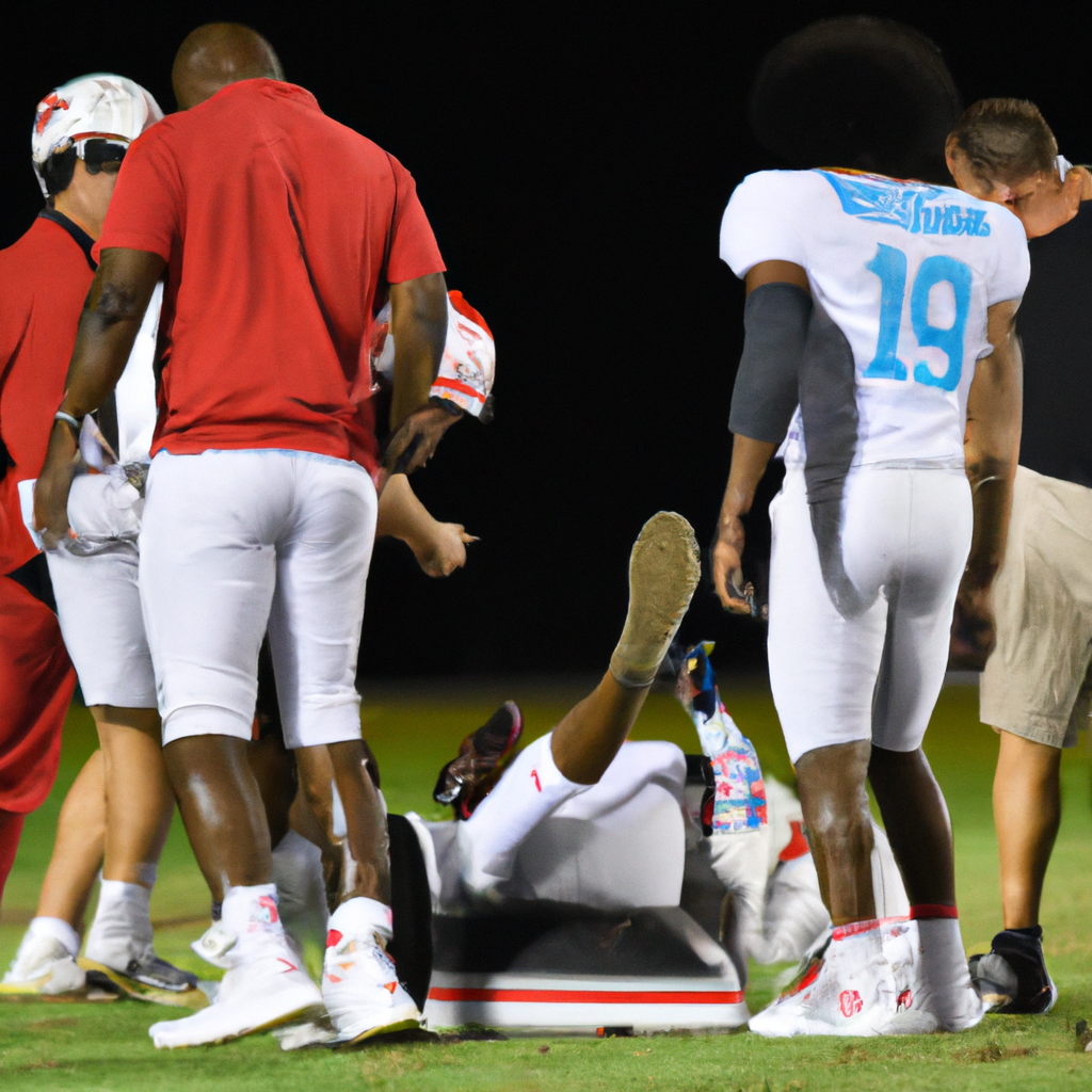 North Carolina State's Ashford Injured and Removed from Field on Stretcher During Opener at UConn