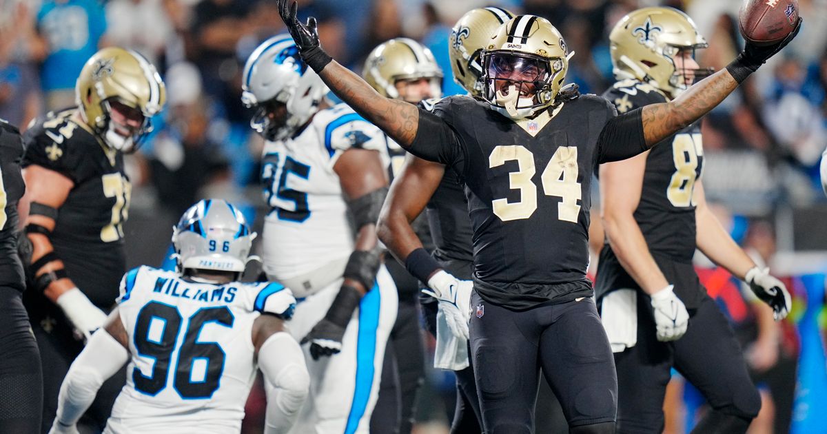 Saints Defense Limits Panthers' Bryce Young to 17 Points, Tony Jones Jr. Scores Twice in 20-17 Victory
