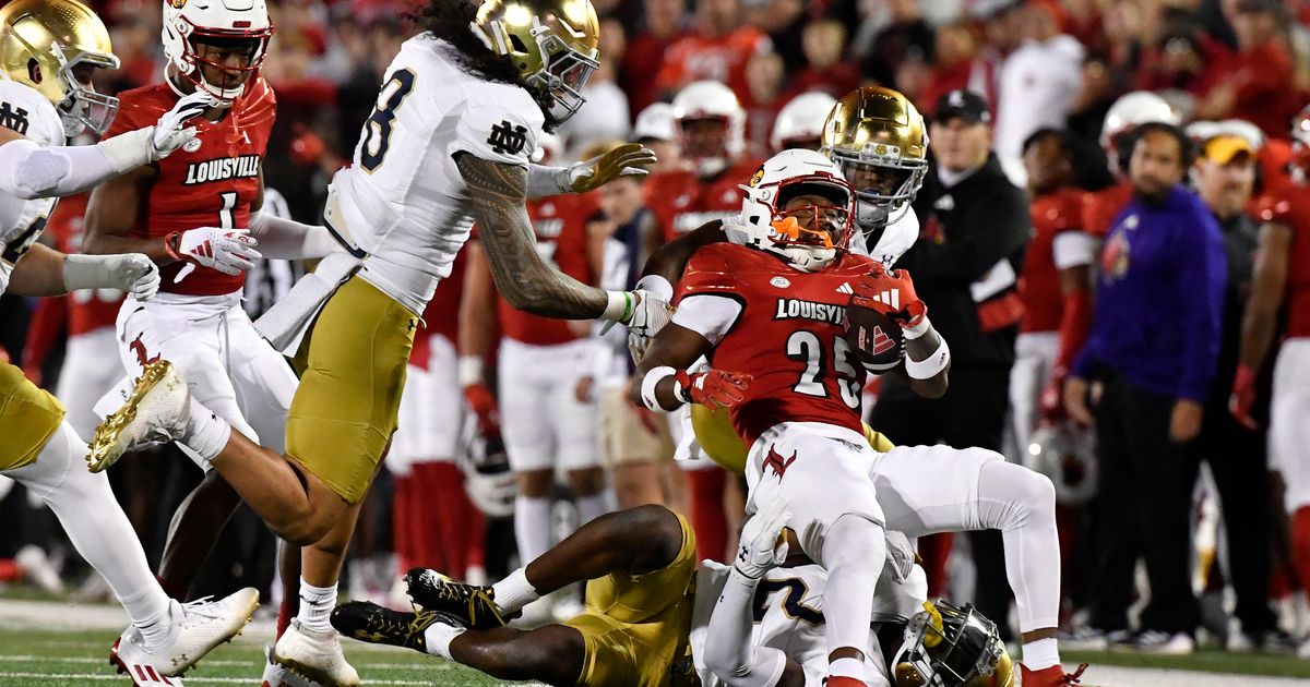 Louisville Cardinals Defeat Notre Dame Fighting Irish 33-20, Jawhar Jordan Records 143 Yards and 2 Touchdowns