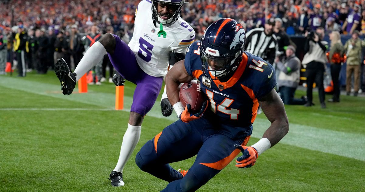 Broncos Defeat Vikings 21-20, Ending Their 5-Game Winning Streak Thanks to Wilson and Sutton's Touchdown Connection