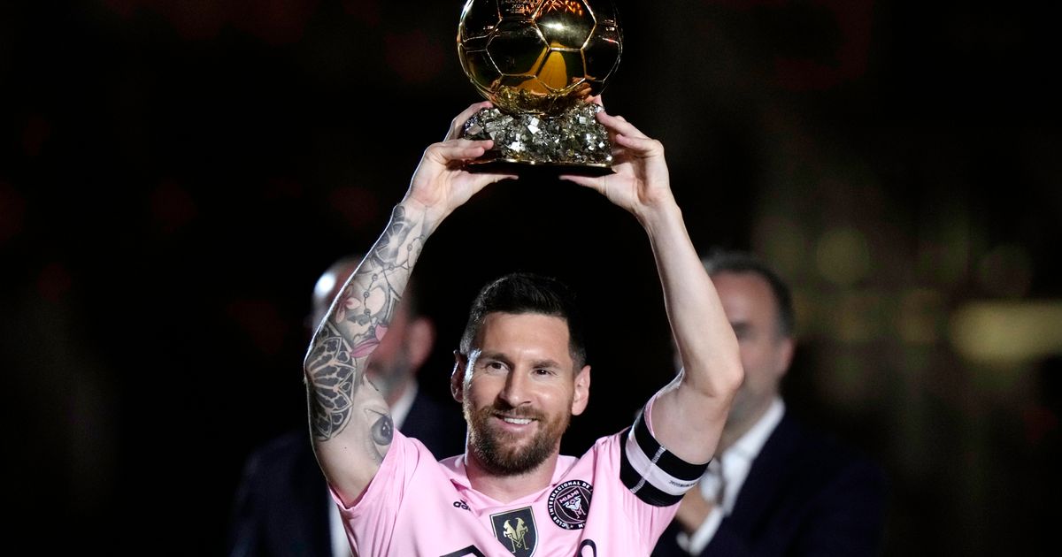 Inter Miami Celebrates Lionel Messi's 8th Ballon D'Or Trophy in Exhibition Match
