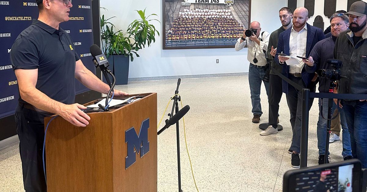 Michigan Head Coach Jim Harbaugh Announces Sherrone Moore to Lead Team in Absence of Court Ruling