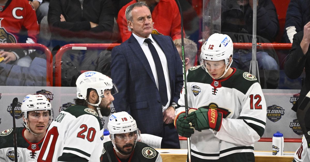 Minnesota Wild Part Ways with Head Coach Dean Evason and Assistant Bob Woods Following 14 Losses in First 19 Games