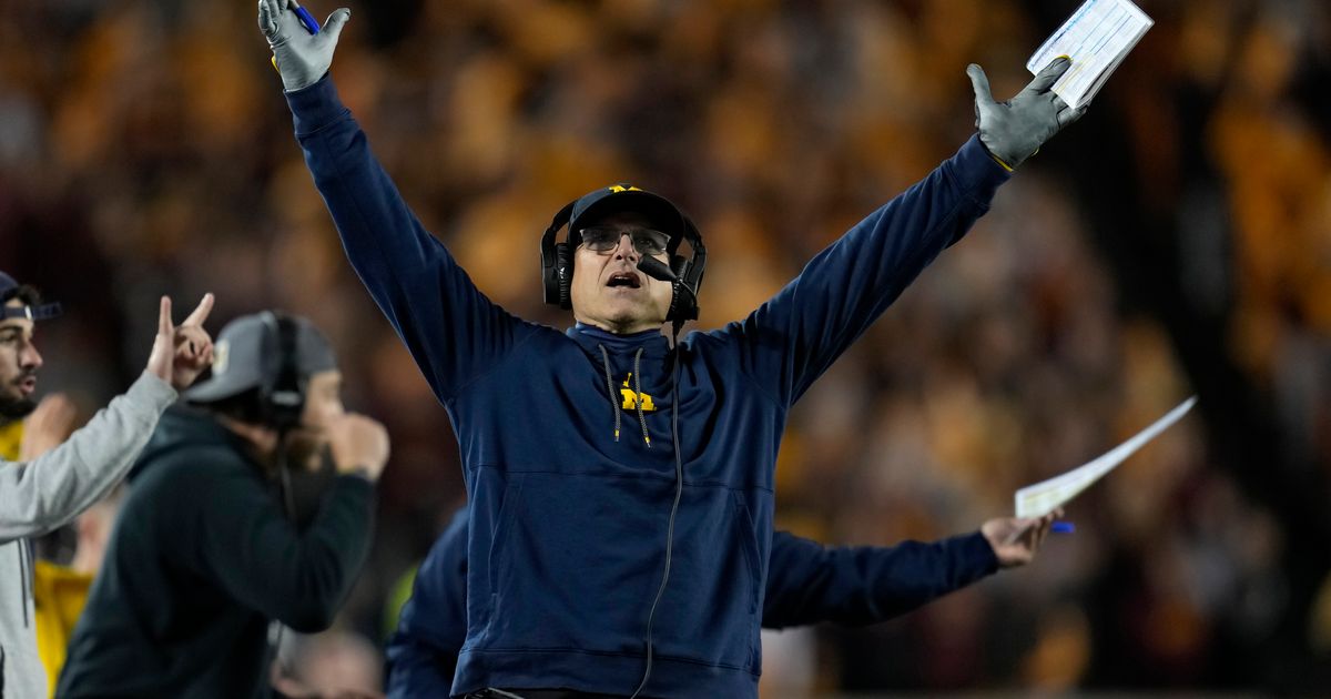 No. 3 Michigan and No. 2 Ohio State Prepare for Showdown with Jim Harbaugh Drawing Inspiration from 'Ted Lasso'