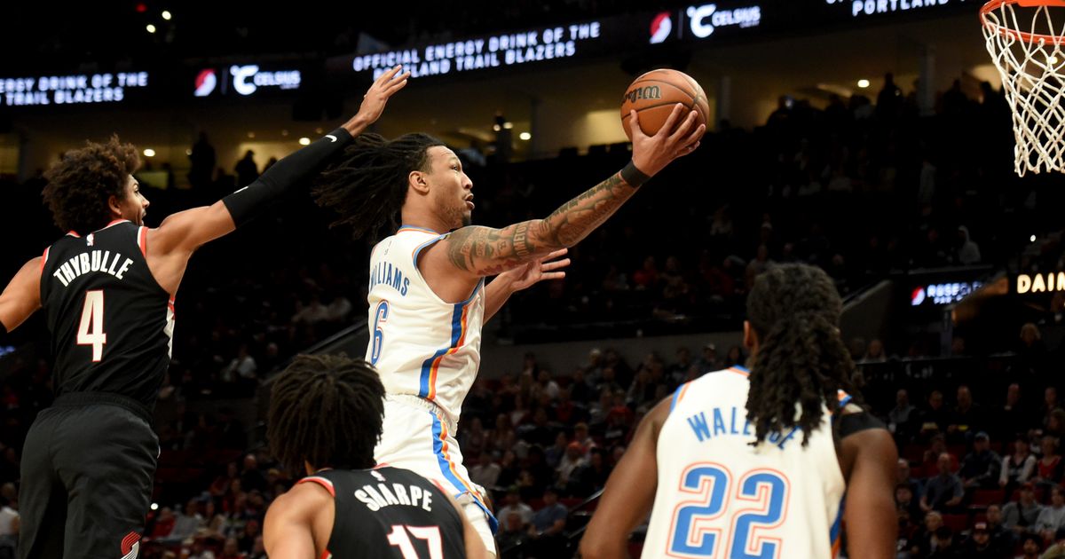 OKC Thunder Wins Fifth Straight Game with 134-91 Rout of Blazers, Led by Gilgeous-Alexander's 28 Points