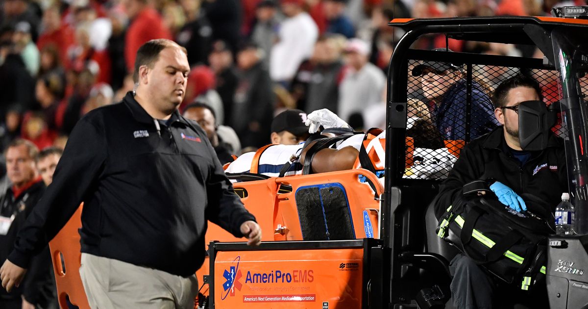 playerVirginia Running Back Perris Jones Suffers Injury, Transported to Hospital After Being Hit by Louisville Player