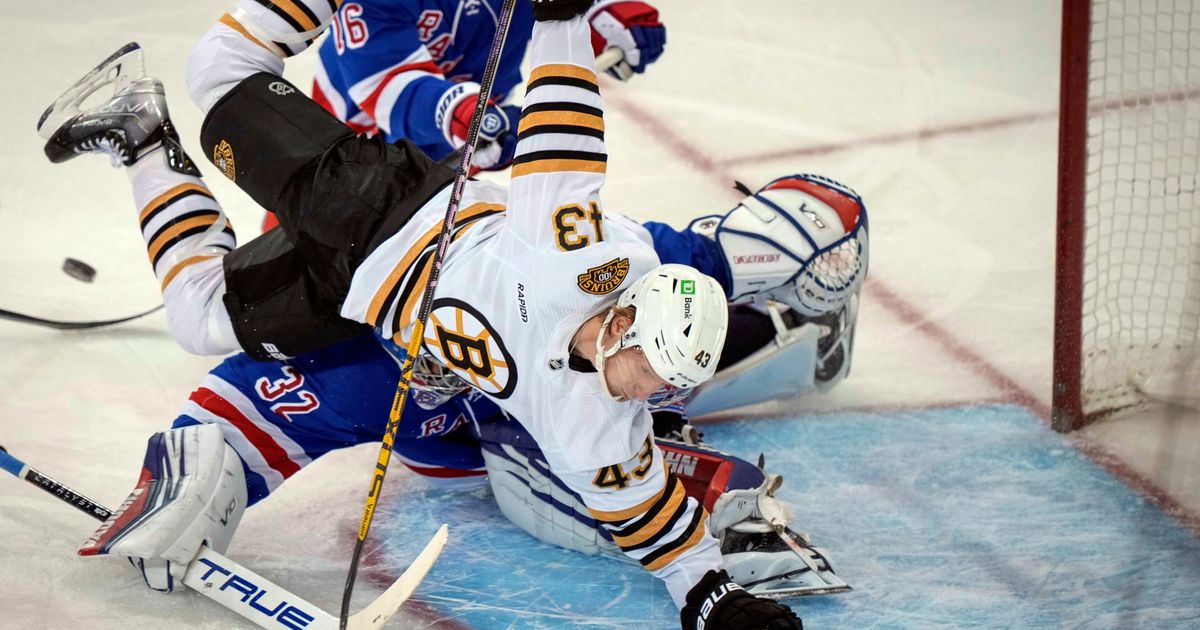 Rangers Defeat Bruins 7-4 in Matchup of Eastern Conference's Top Teams, Vesey and Kreider Score Two Goals Each