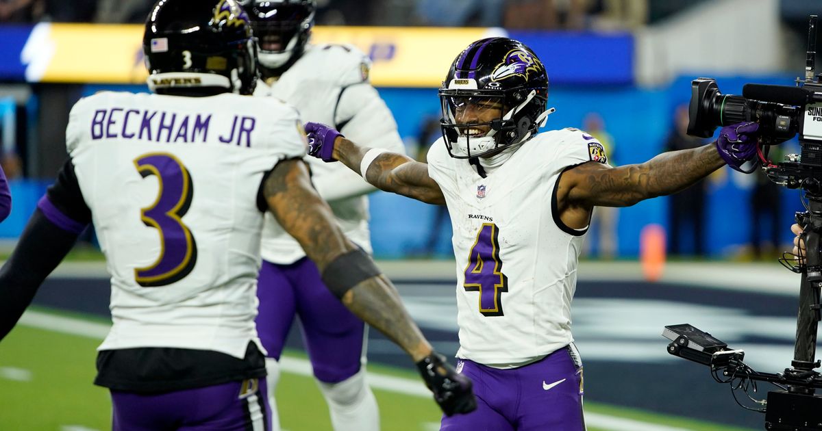 Ravens Defeat Chargers 20-10 with 4 Forced Turnovers, Zay Flowers Catches and Runs for Touchdowns