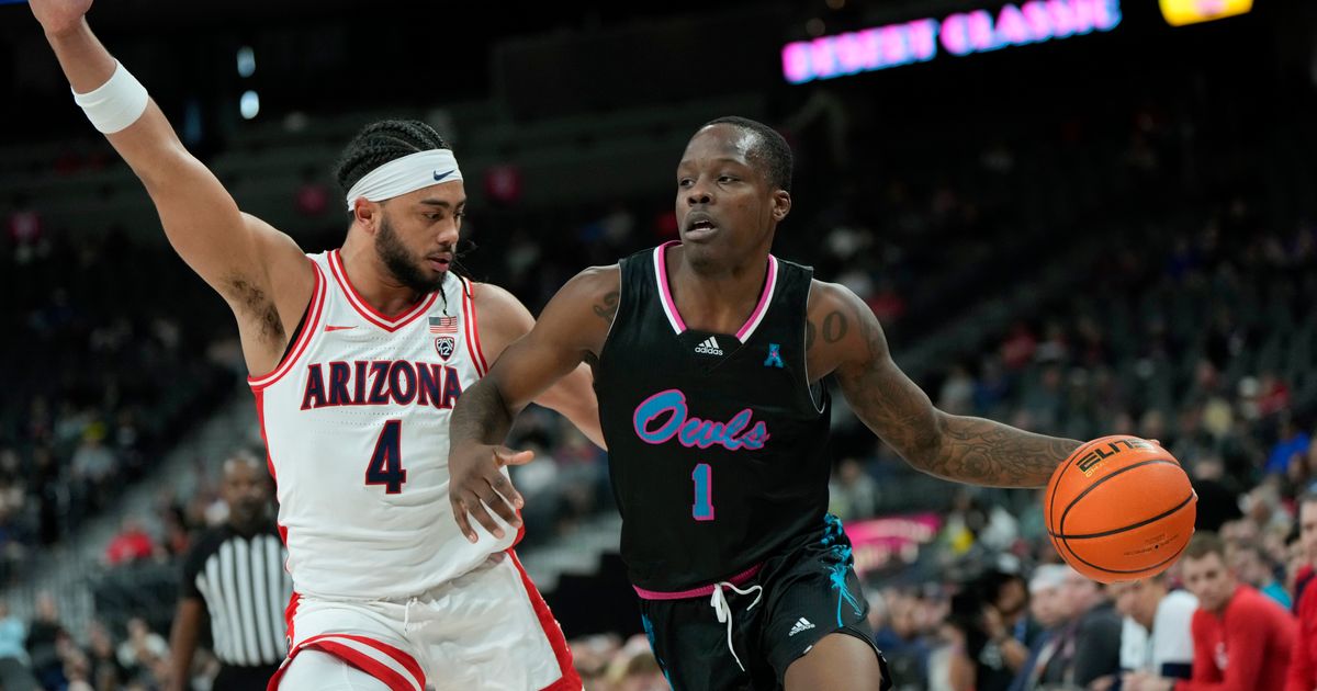 No. 14 Florida Atlantic University Defeats No. 4 Arizona 96-95 in Double Overtime Thanks to Davis' 35 Points