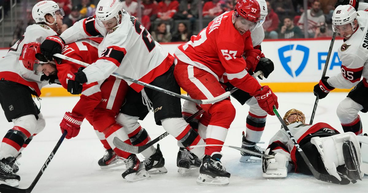 Senators Defeat Red Wings 5-1 After Captain Dylan Larkin Suffers Injury from Hit from Behind