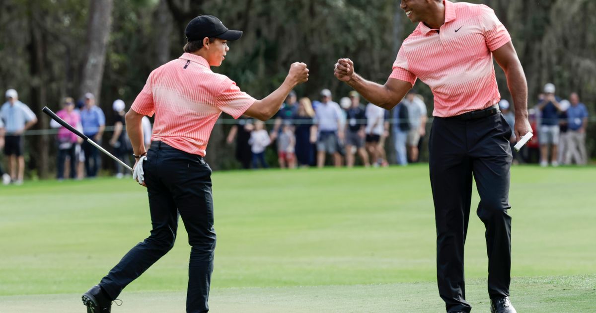 Tiger Woods and Son Finish Three Shots Behind Mike and Matt Kuchar in Family Affair