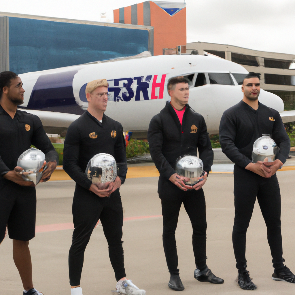 Huskies Football Team Arrives in Houston for Game